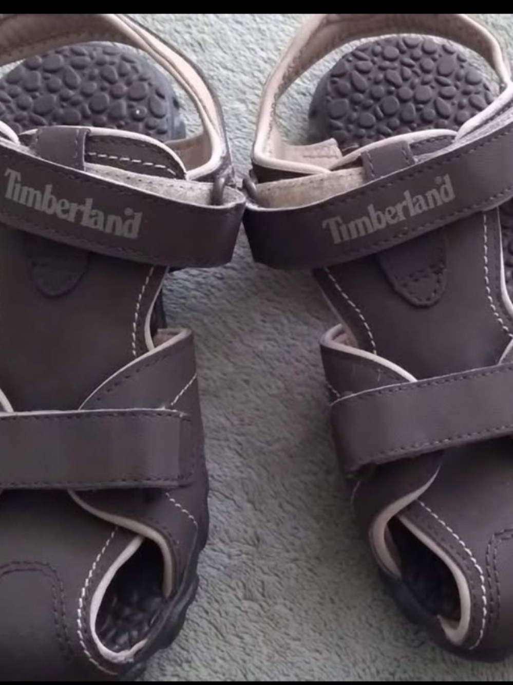 Timberland Brown Kids' Dual-Strap Adjustable Sandals